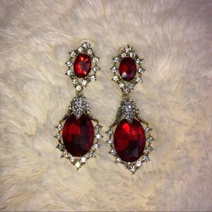 Fashion Ruby Red Earrings